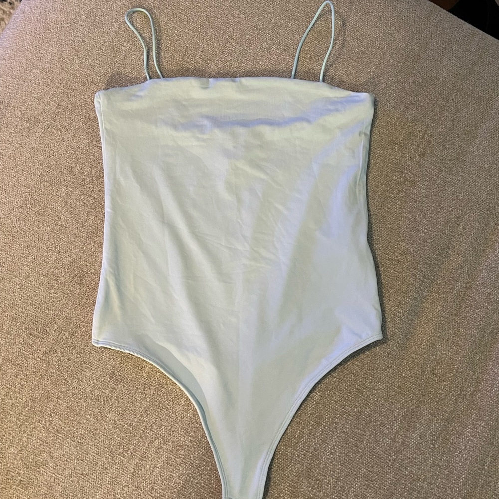Powder Blue Strappy Bodysuit
